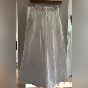EUC Amici by Baci White cotton elasticated waist wide leg pants - one size